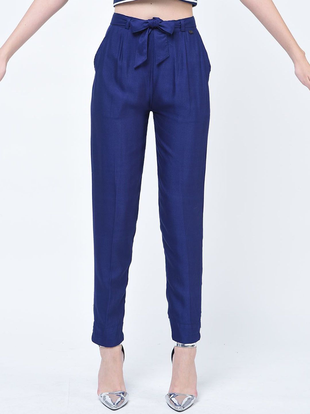 Moda Rapido Women Relaxed Tapered Fit Trousers-picture-41