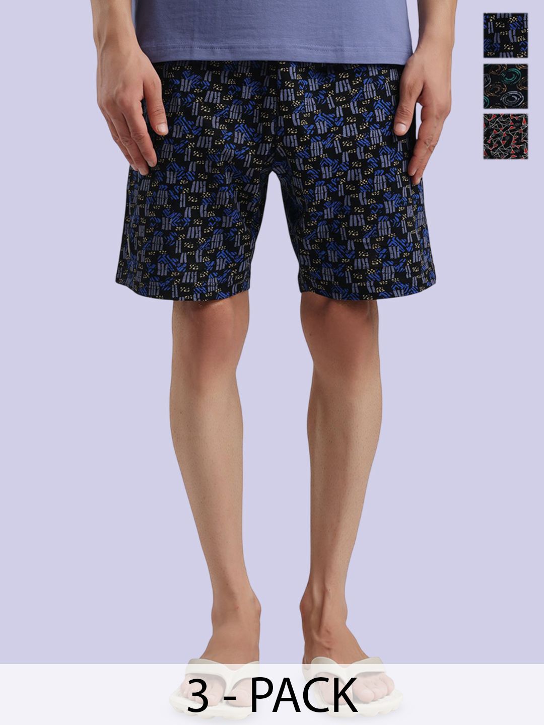 Bumchums Men Pack of 3 Printed Shorts-picture-26