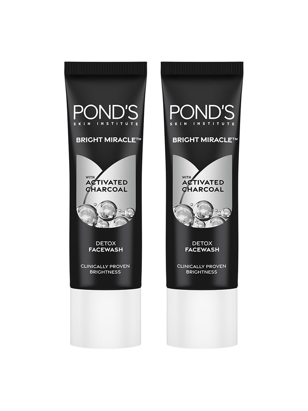 Ponds Set Of 2 Bright Miracle Detox Facewash With Charcoal - 15g Each-picture-14