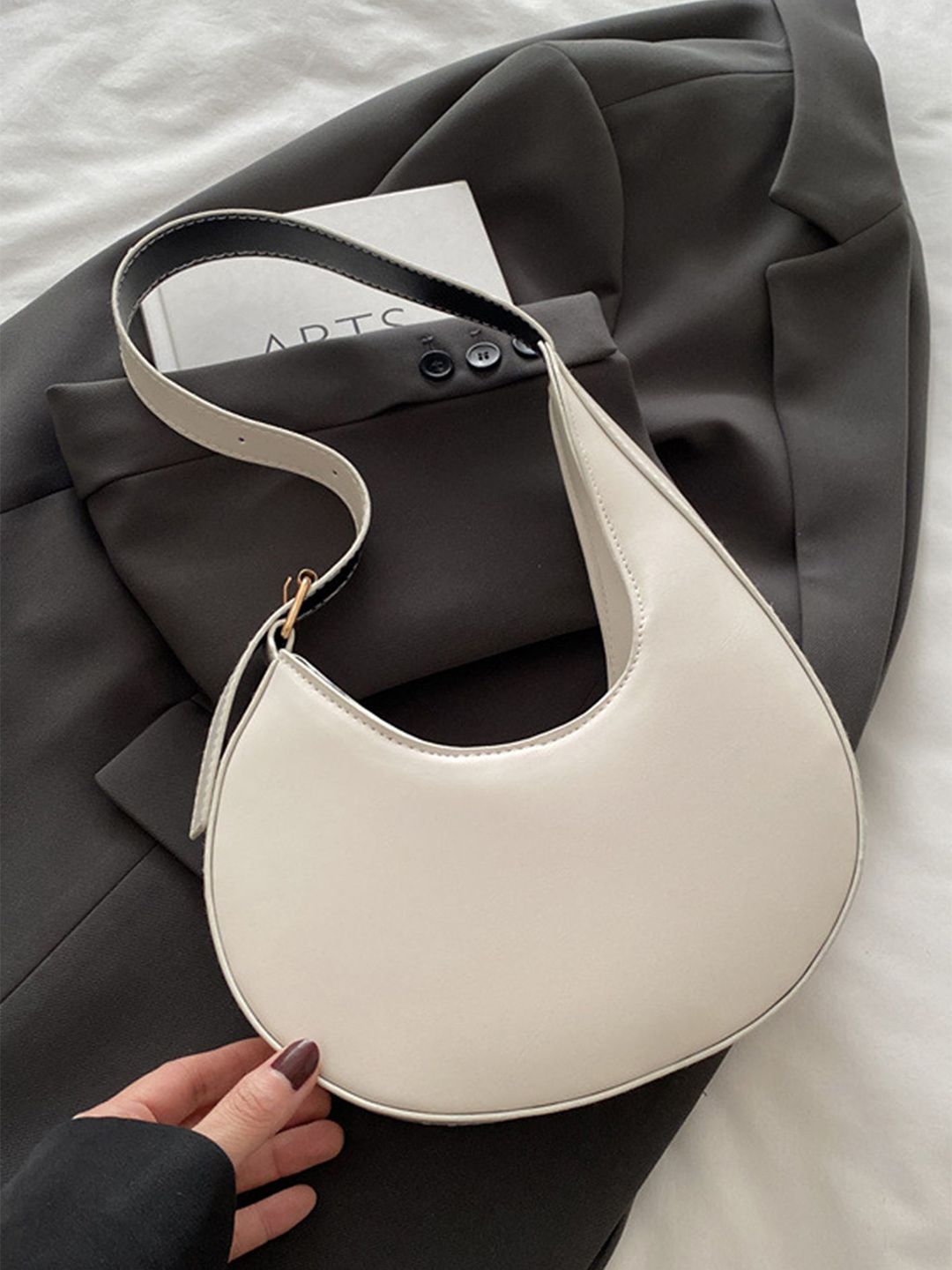 LULU & SKY PU Crescent Baguette Shoulder Bag-picture-27