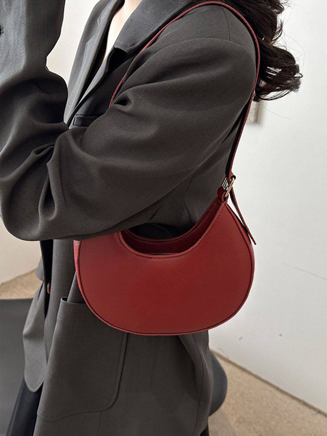 LULU & SKY PU Structured Hobo Bag With Tasselled-image-16