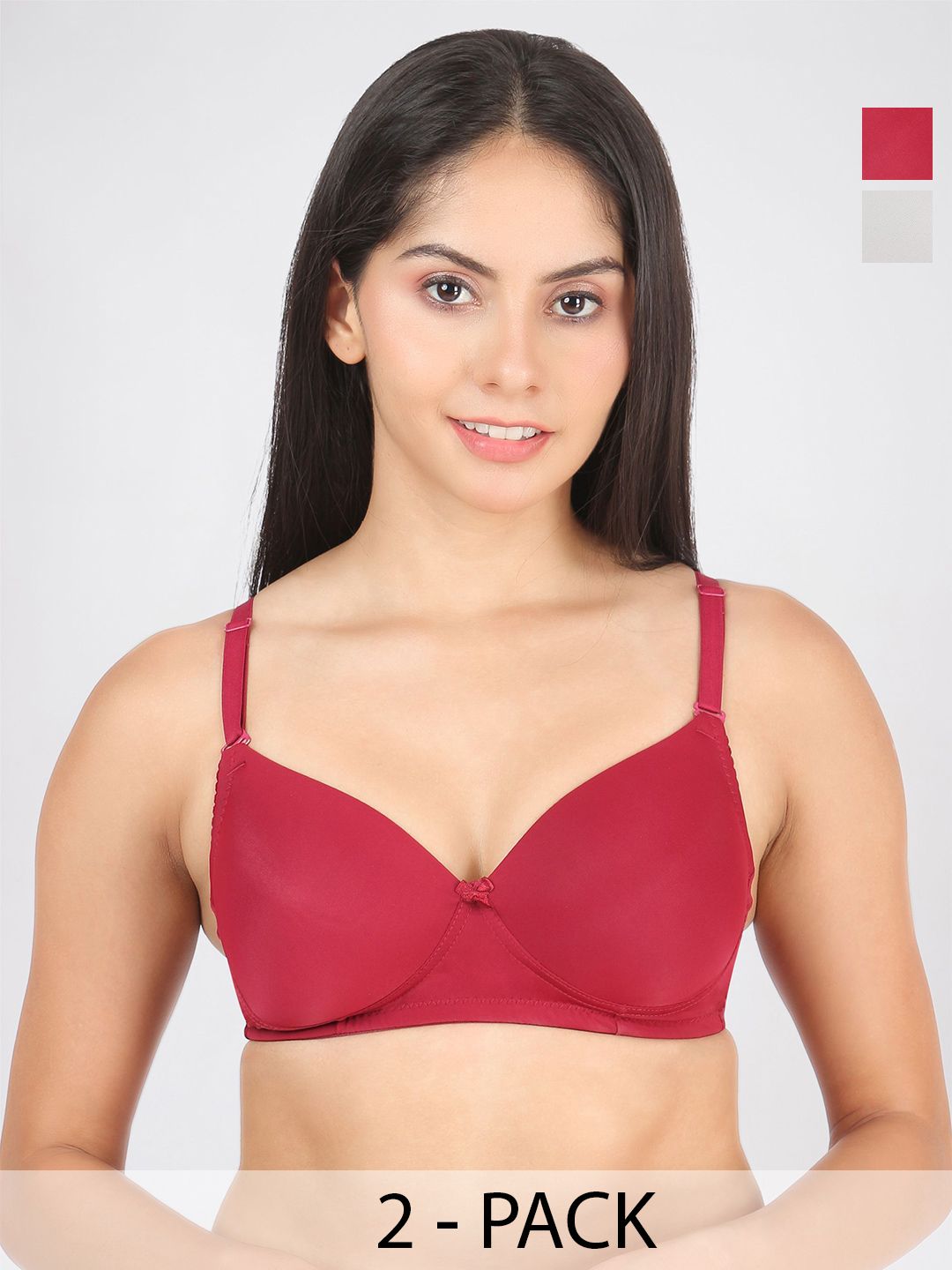 DressBerry Women Pack Of 2 Full Coverage Lightly Padded Bra