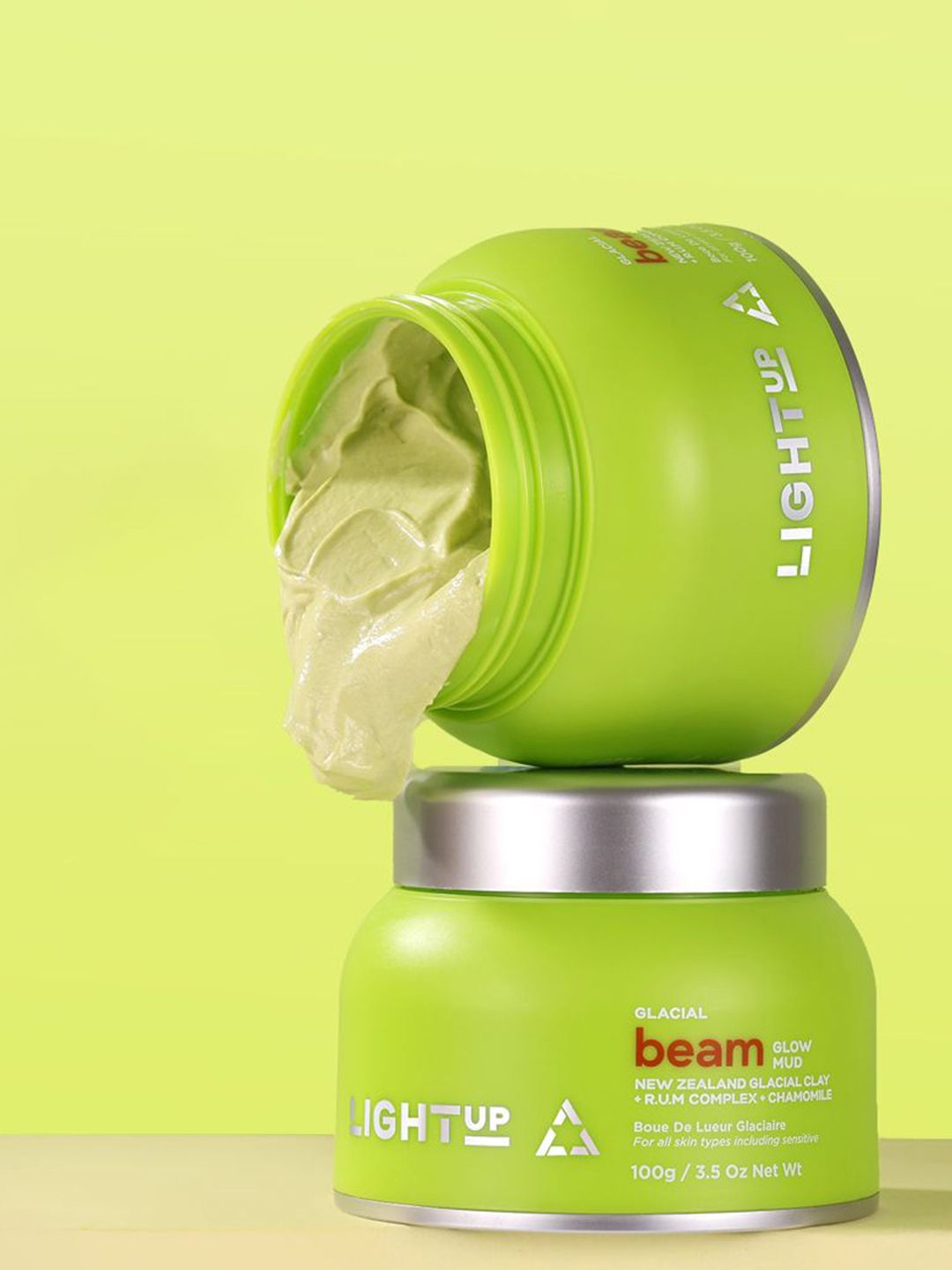 LIGHT UP Beauty Beam Green Clay Mask For Face With Rose & Jasmine For Glowing Skin-100 g-picture-10