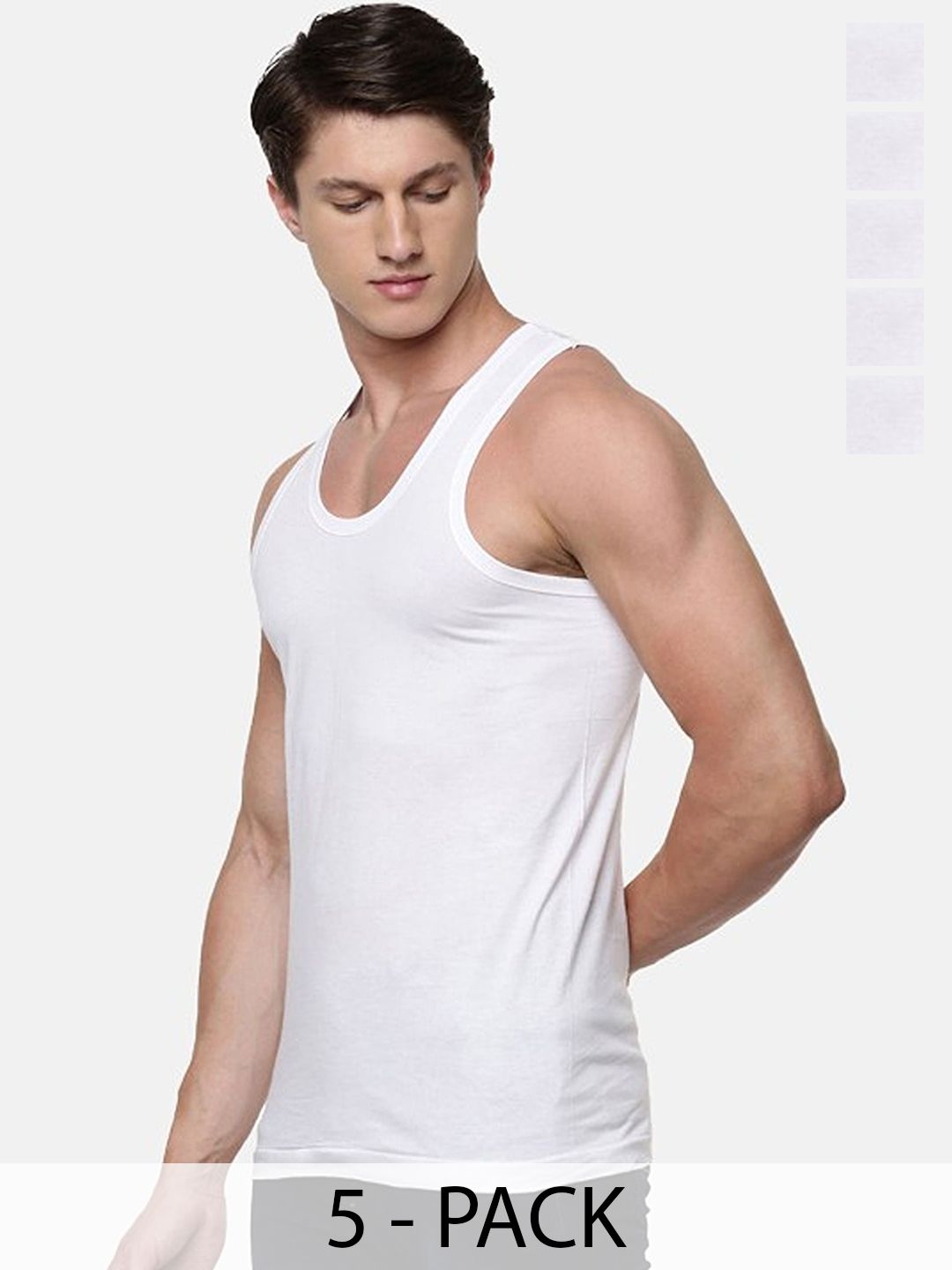 CAVENDERS Men Pack Of 5 Pure Cotton Undershirt Vests White Premium quality Dno-v415st-picture-39