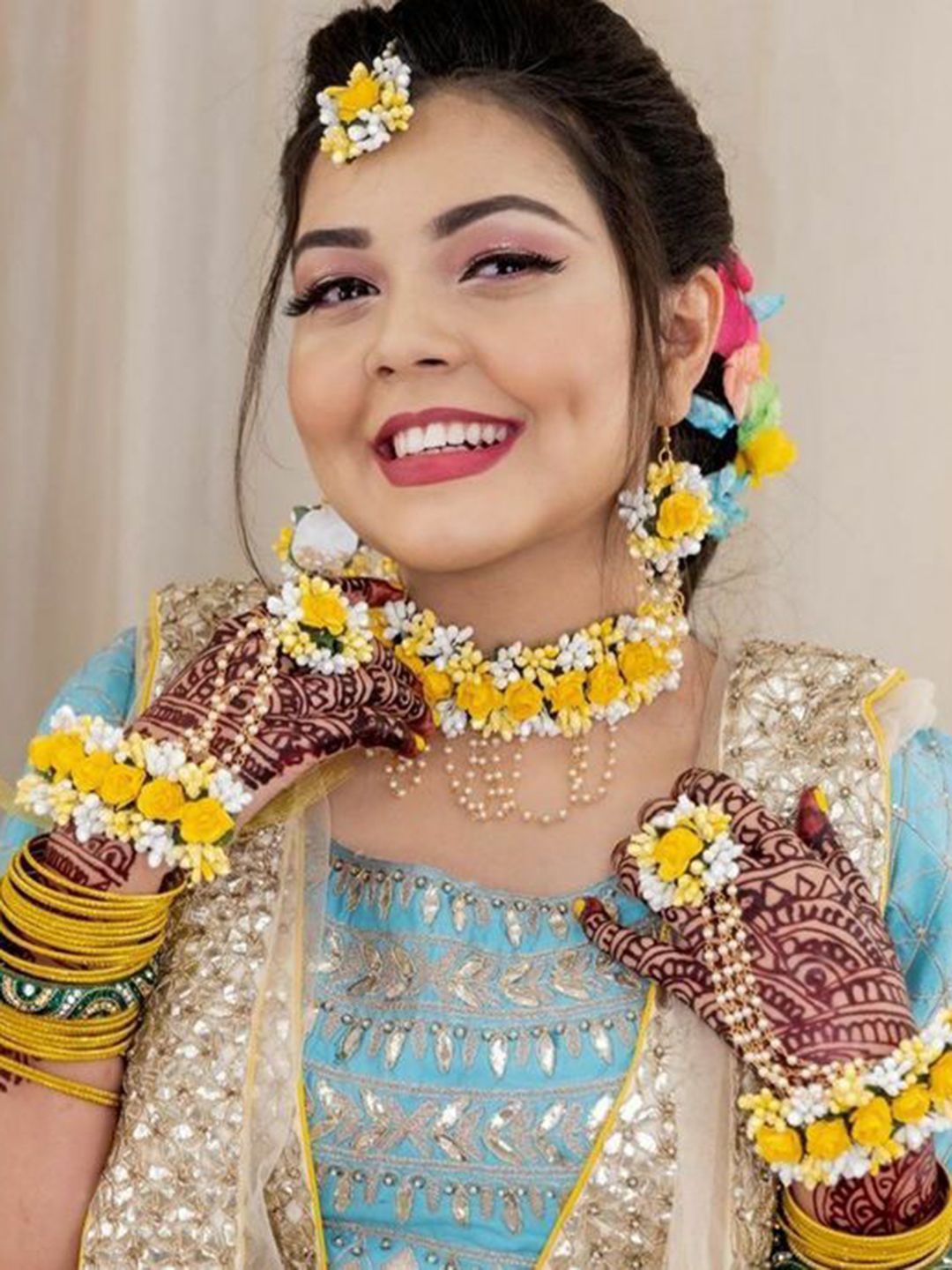 BALIKA VADHU Blooming Elegance Flower Jewellery Set-picture-10