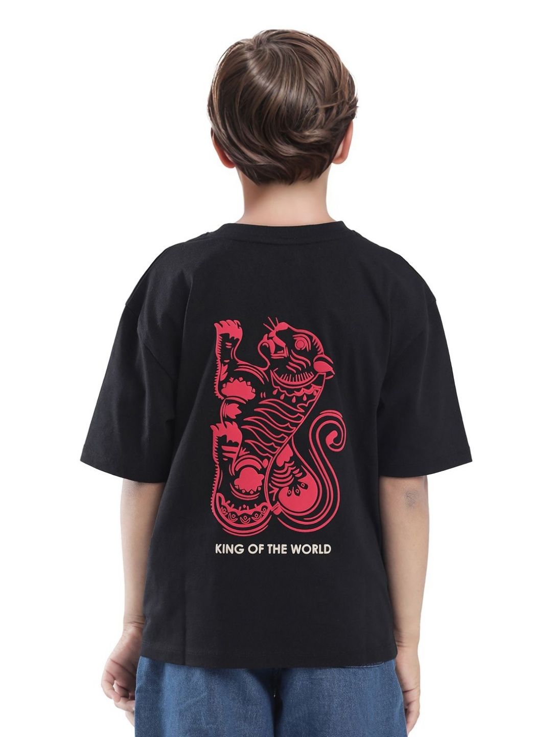 RARE ONES Boys Graphic Printed Round Neck Cotton Oversized T-shirt-picture-57