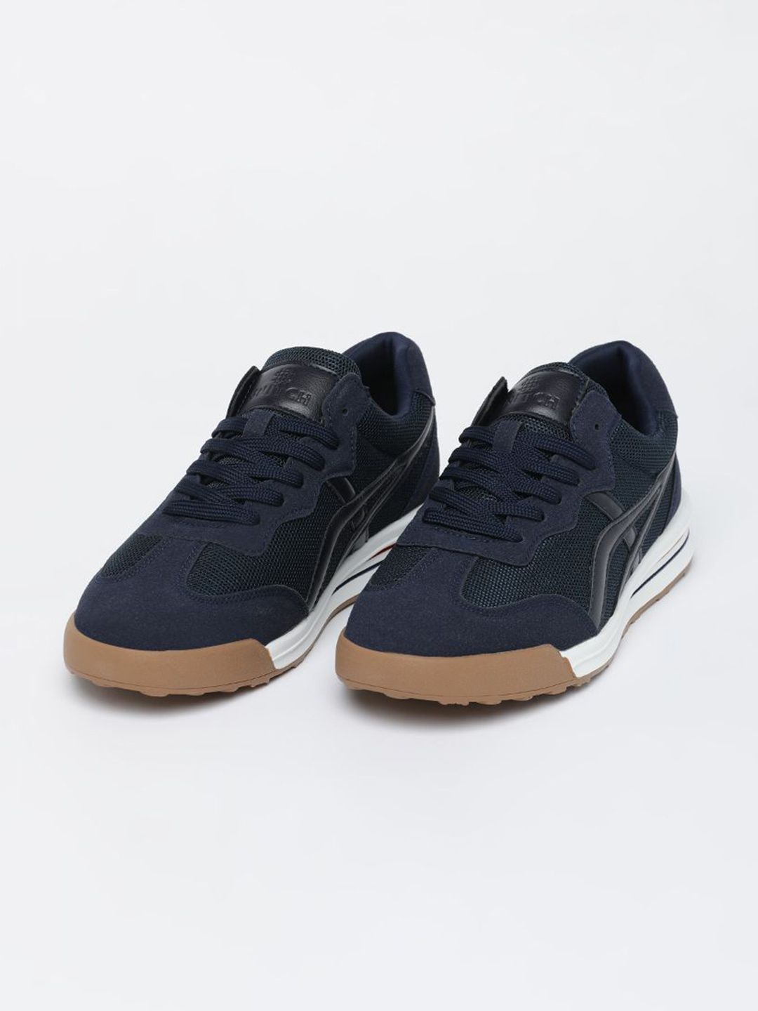 Snitch Men Lace-Ups Navy Mesh Solid Sneakers-picture-40