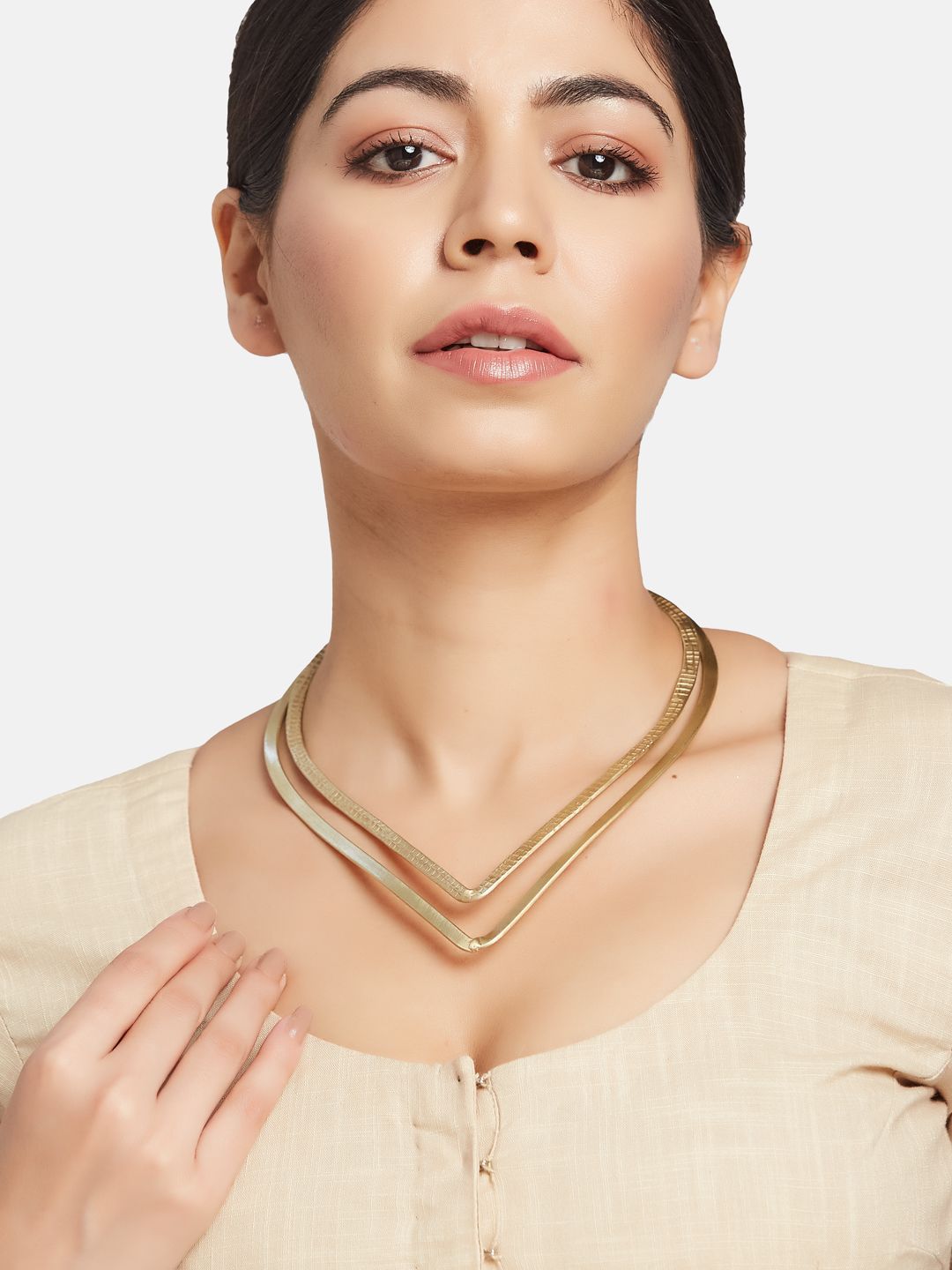 ATIBELLE Set Of 2 Gold-Plated Necklace