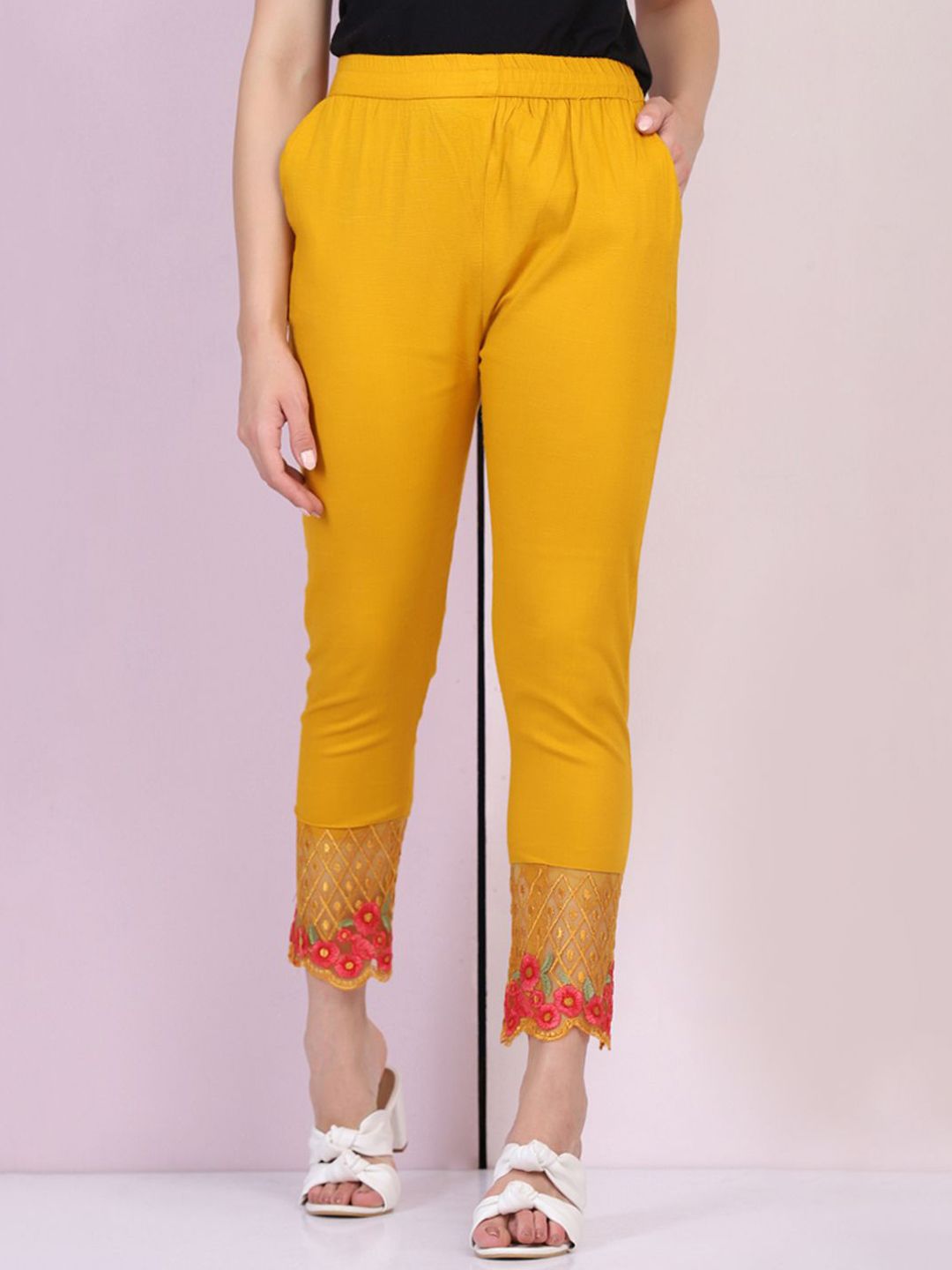 qioa Rangriti Cotton Mid-Rise Regular Trousers-picture-30