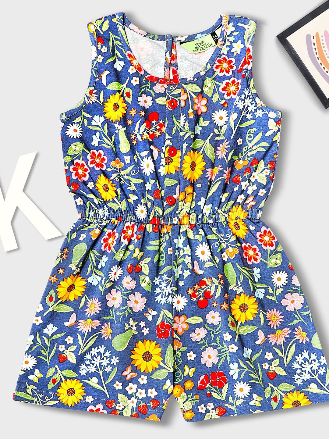 Tiara Girl's Printed Sleeveless Jumpsuit-picture-18
