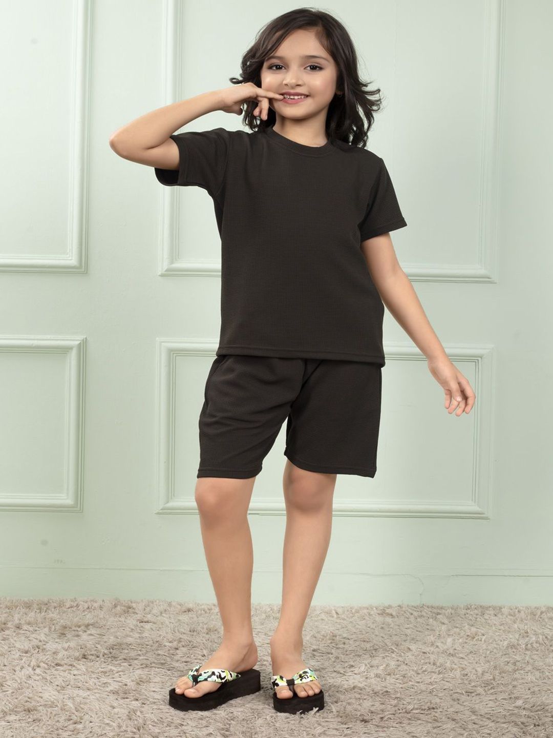BAESD Girls Short Sleeves T-shirt With Shorts-image-22