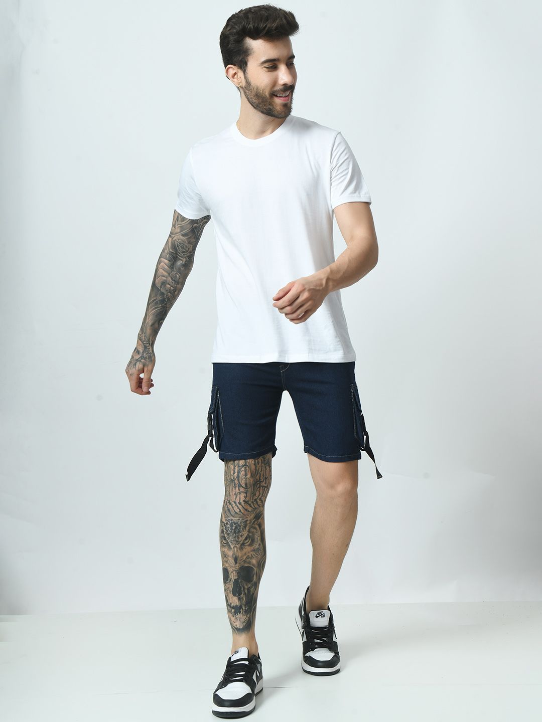 SZN Men Regular Fit Mid-Rise Denim Shorts-image-27