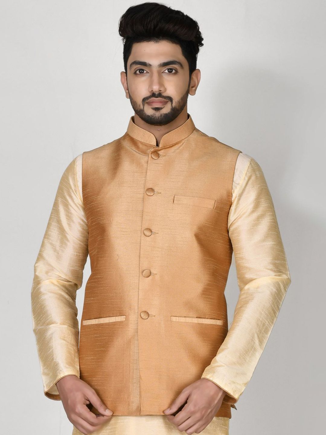RANAK Woven Nehru Jacket-image-46