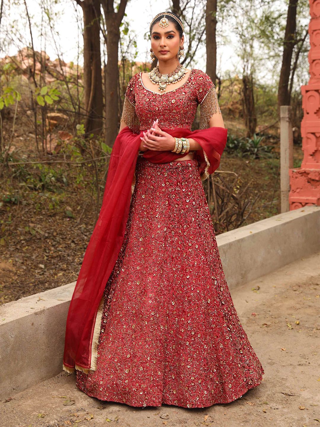 The Front Row Embellished Beads and Stones With Dupatta-picture-44