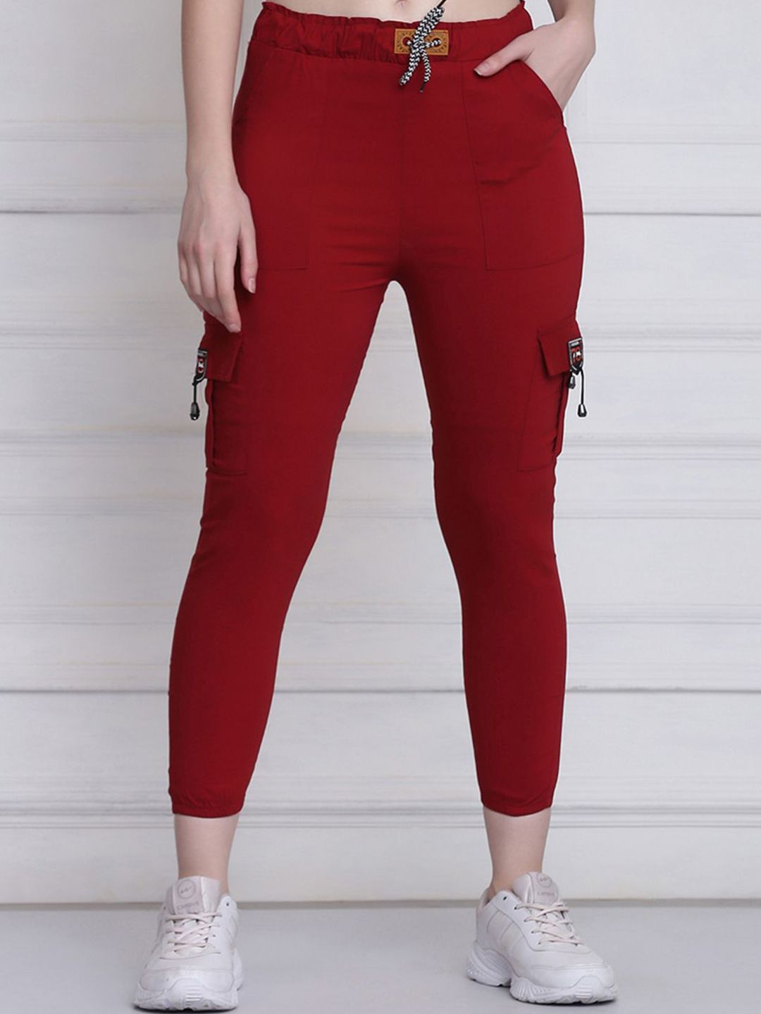 QIOA Women Relaxed High-Rise Wrinkle Free Joggers Trousers-picture-12