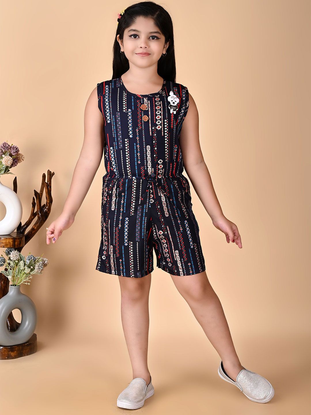 GLAMOUR WORLD GARMENTS Girls Organic Cotton Printed Basic Jumpsuit-picture-38