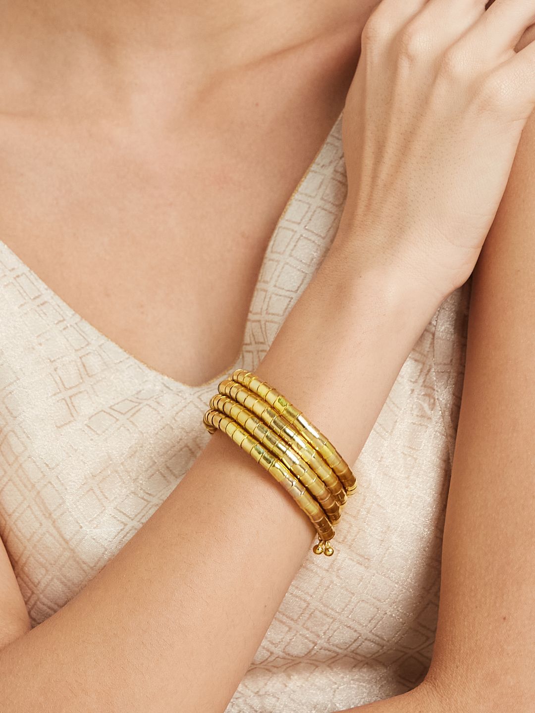 ATIBELLE Set Of 2 Gold-Plated Wraparound Bracelet
