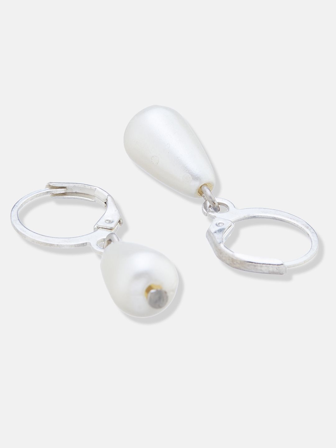 ATIBELLE Set Of 2 German Silver-Plated Contemporary Drop Earrings
