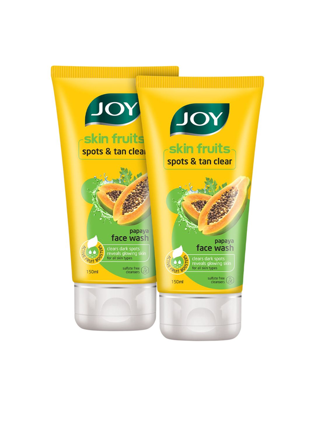 Joy Set Of 2 Papaya Spots & Tan Clear Face Wash- 150 ml Each-image-30