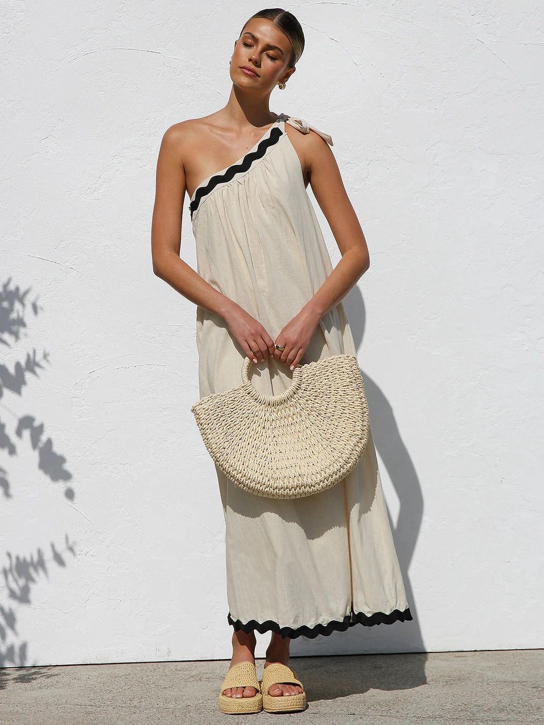 all about you Women One Shoulder Maxi Dress-picture-39