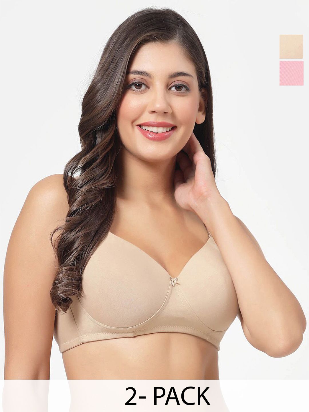 SHYAM SONS FLAIR Women Pack of 2 Solid Full Coverage Lightly Padded Non-Wired Bra-picture-31