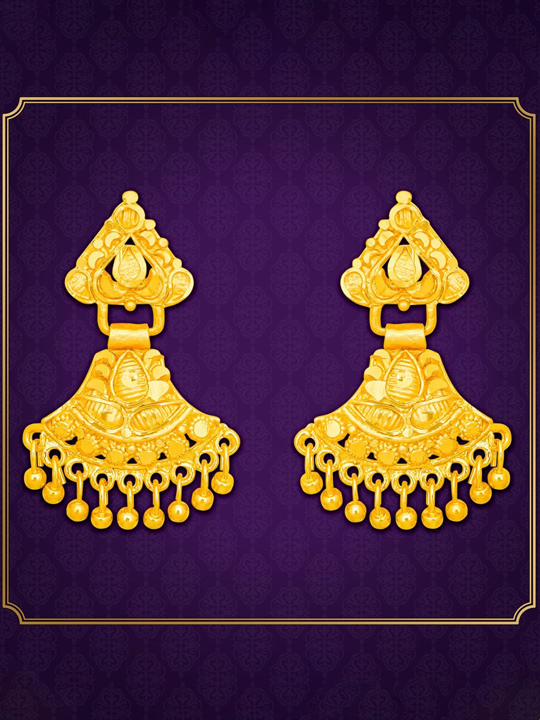 Luv Fashion Gold-Plated Contemporary Drop Earrings-picture-13