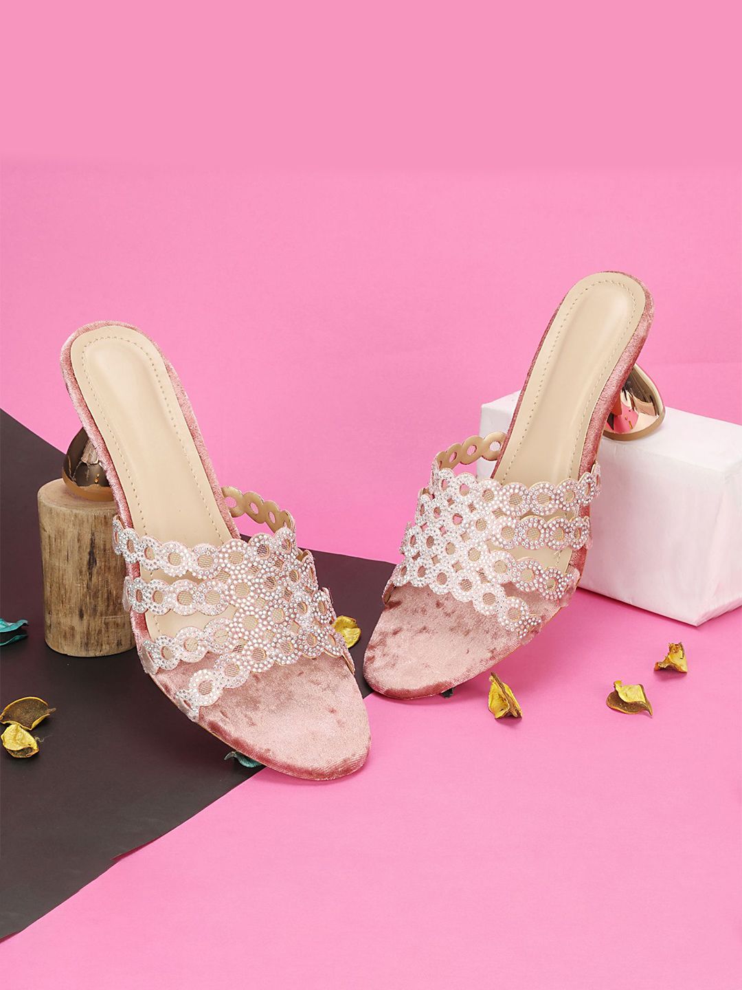 Ishransh Latest Tendy Women Embellished Slip On Heels-picture-14