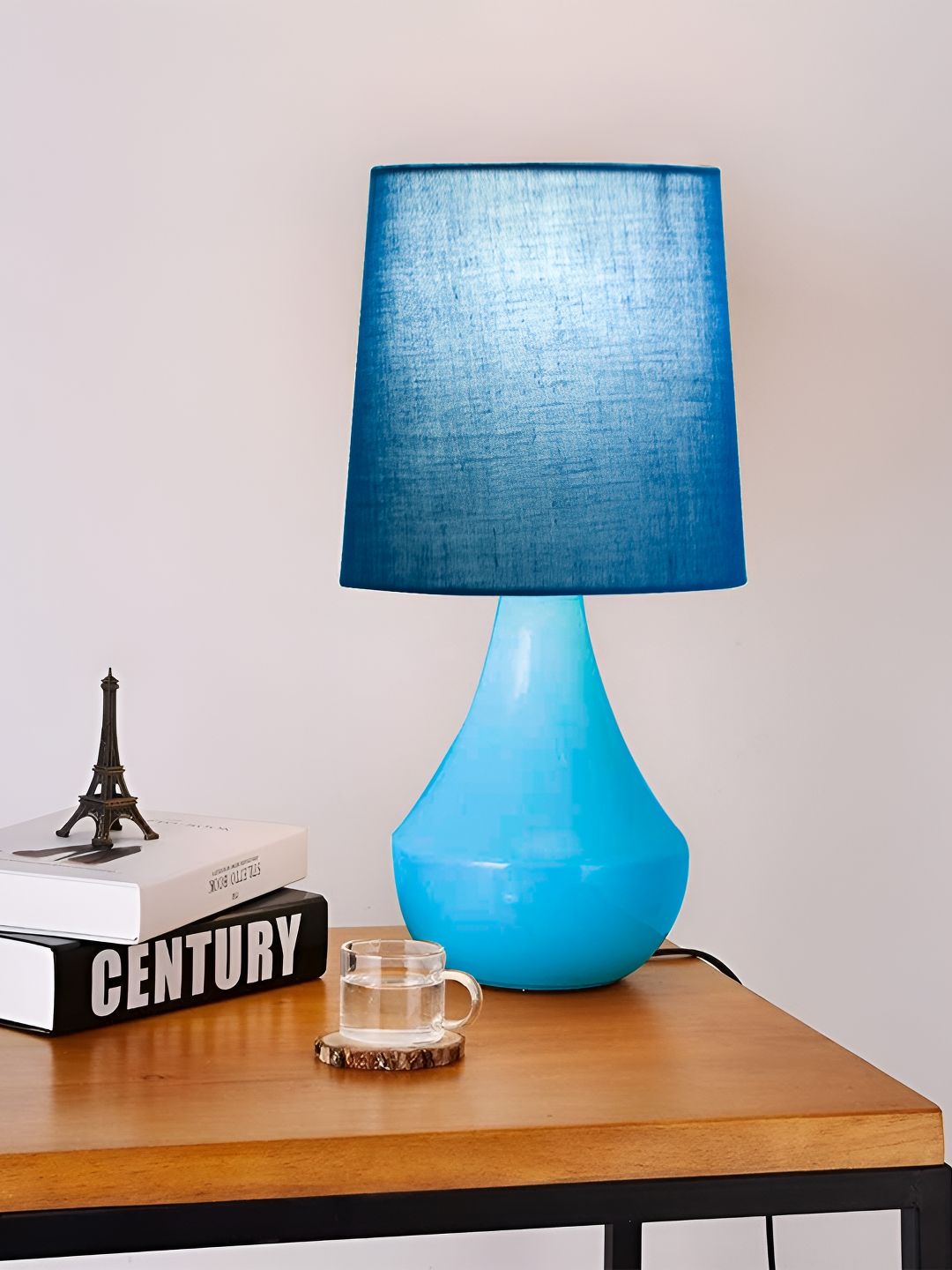 Decorcity Blue Cylindrical Shaped Table Lamp-image-31