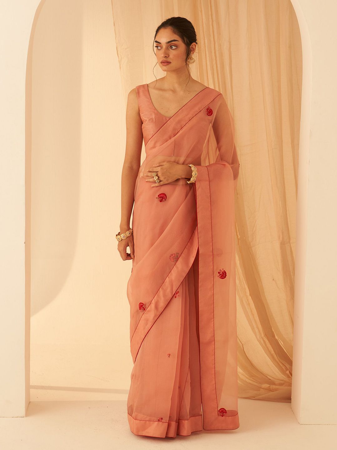 JANKI INDIA Embellished Organza Saree-picture-16