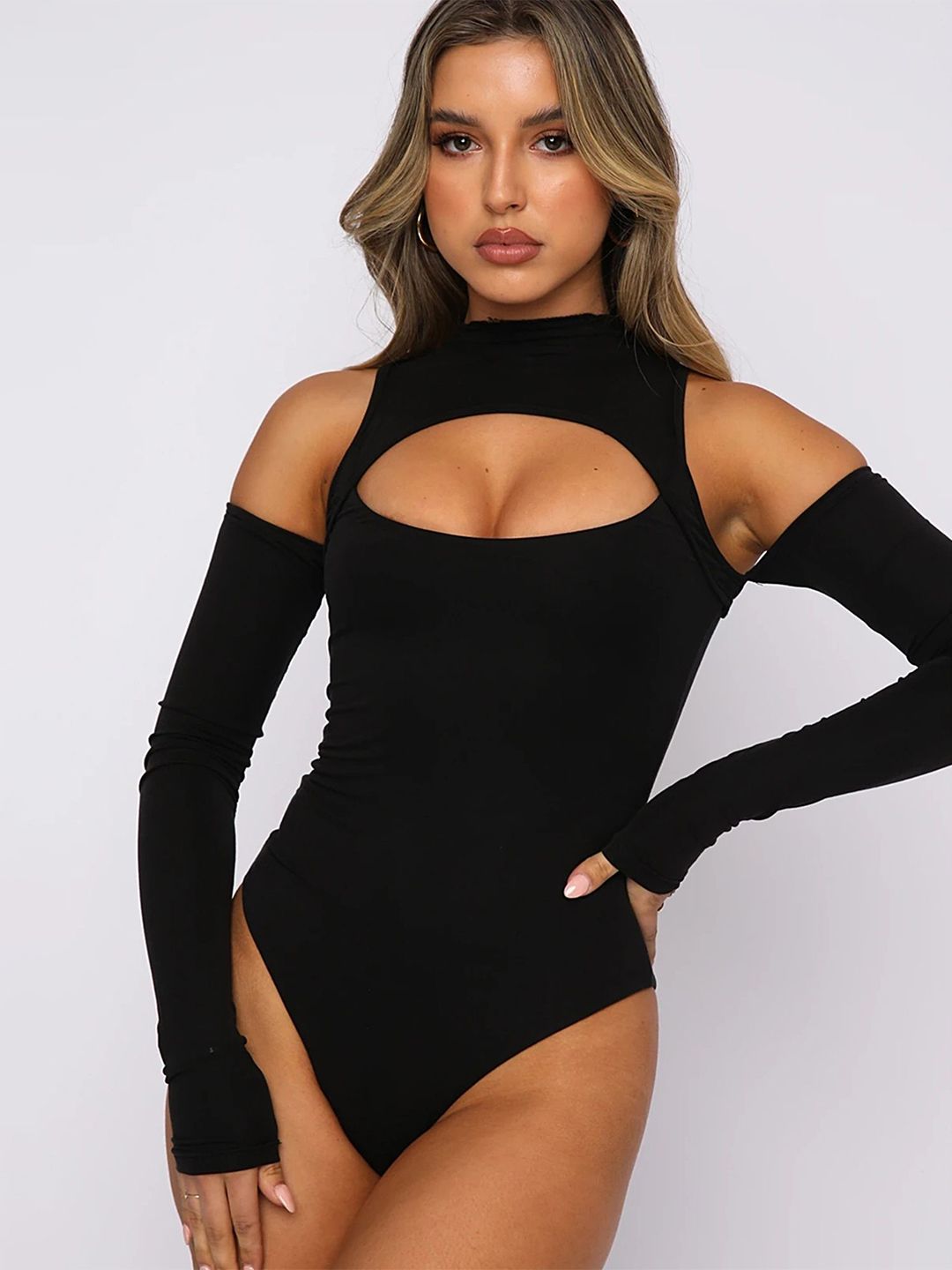 LULU & SKY Women Cold-Shoulder Bodysuit