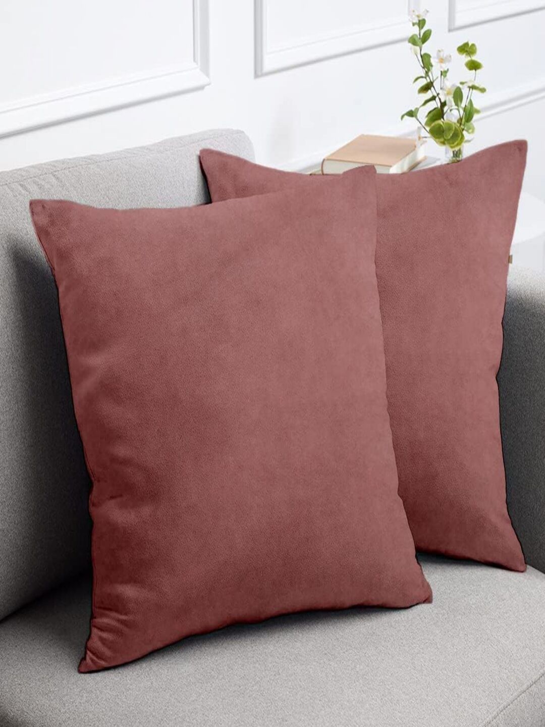 Aura Coral 2 Pieces Velvet Square Cushion Covers-picture-26
