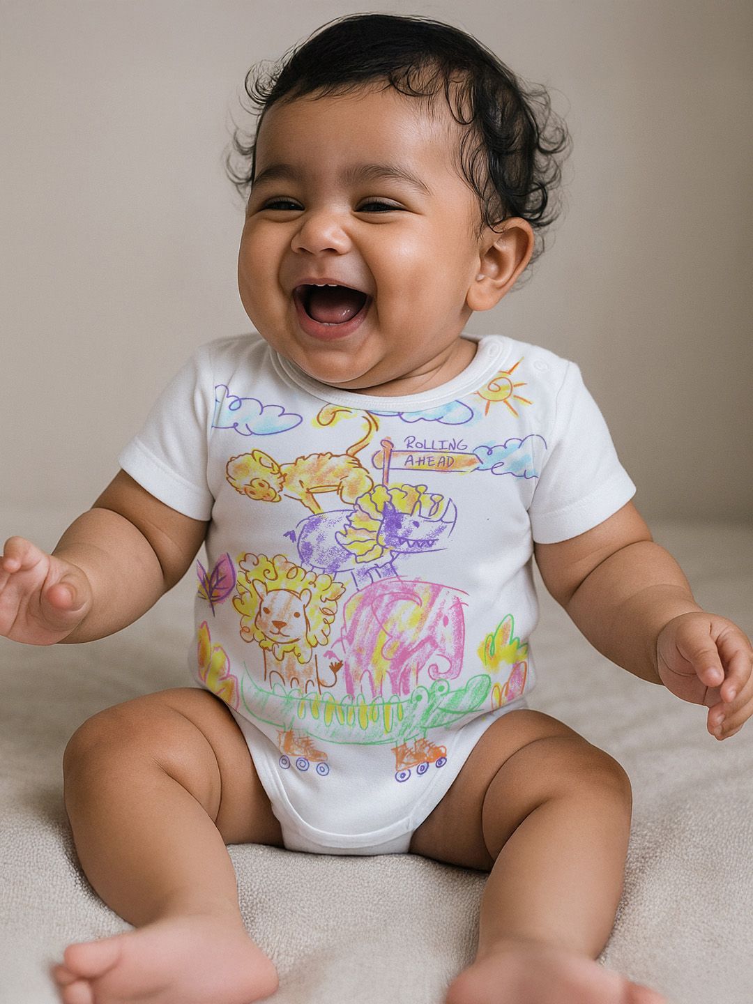 Somersault Infants Printed Pure Cotton Bodysuit-picture-51