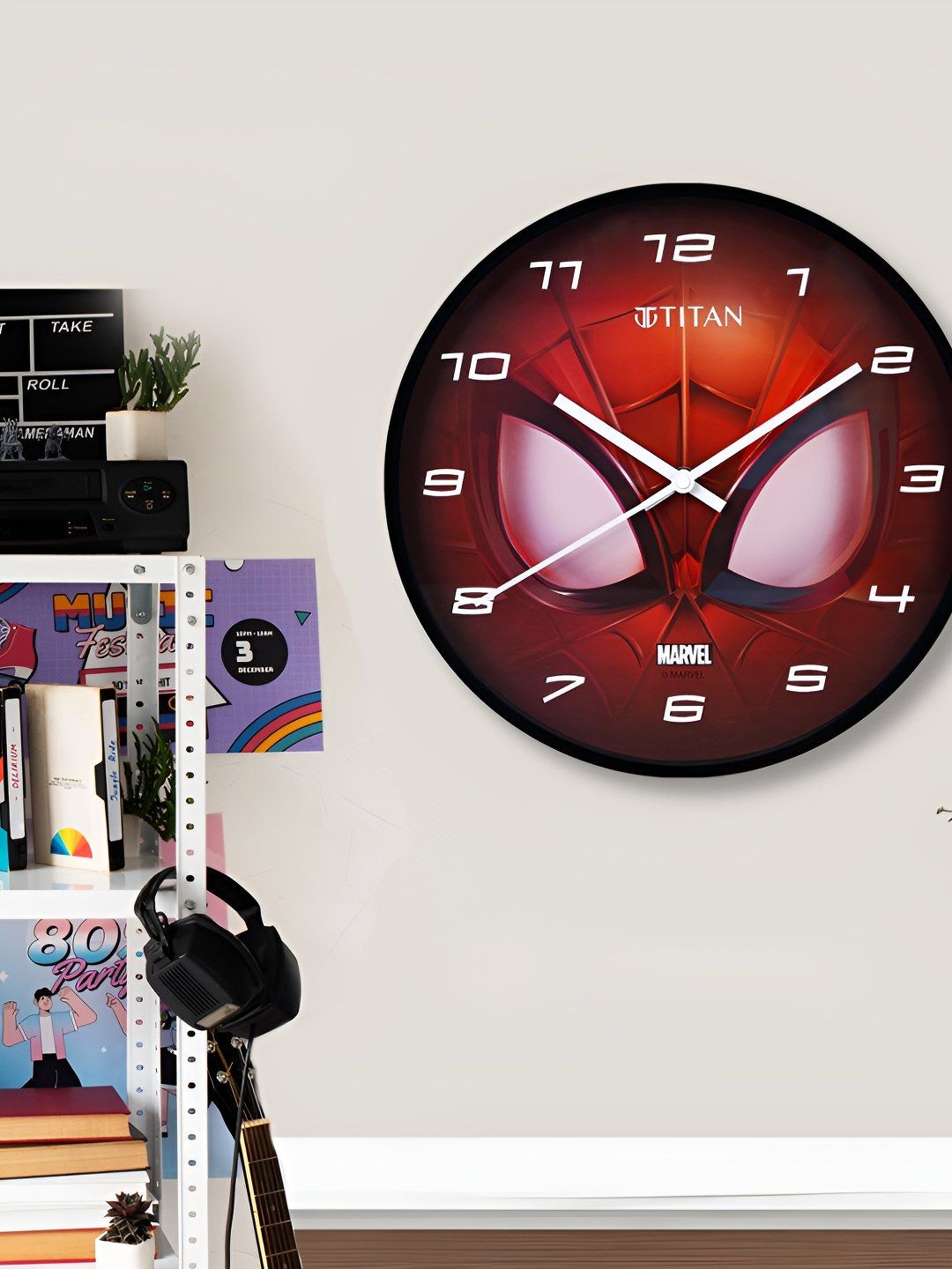 Titan Red & White Printed Contemporary Wall Clock-picture-23
