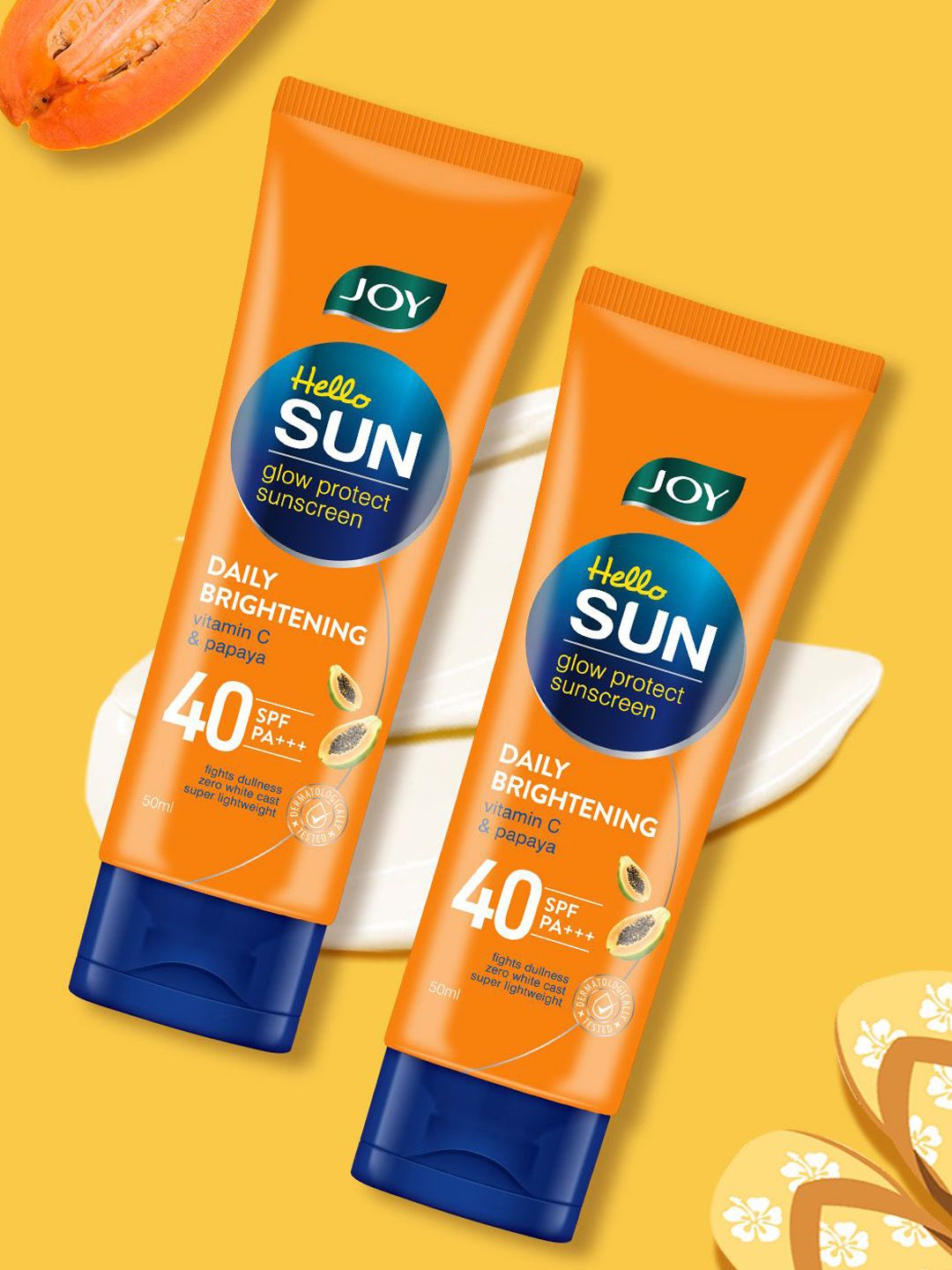 JOY Set Of 2 Hello Sun Glow Protect Sunscreen SPF 40 PA+++ - 50 ml Each-picture-37