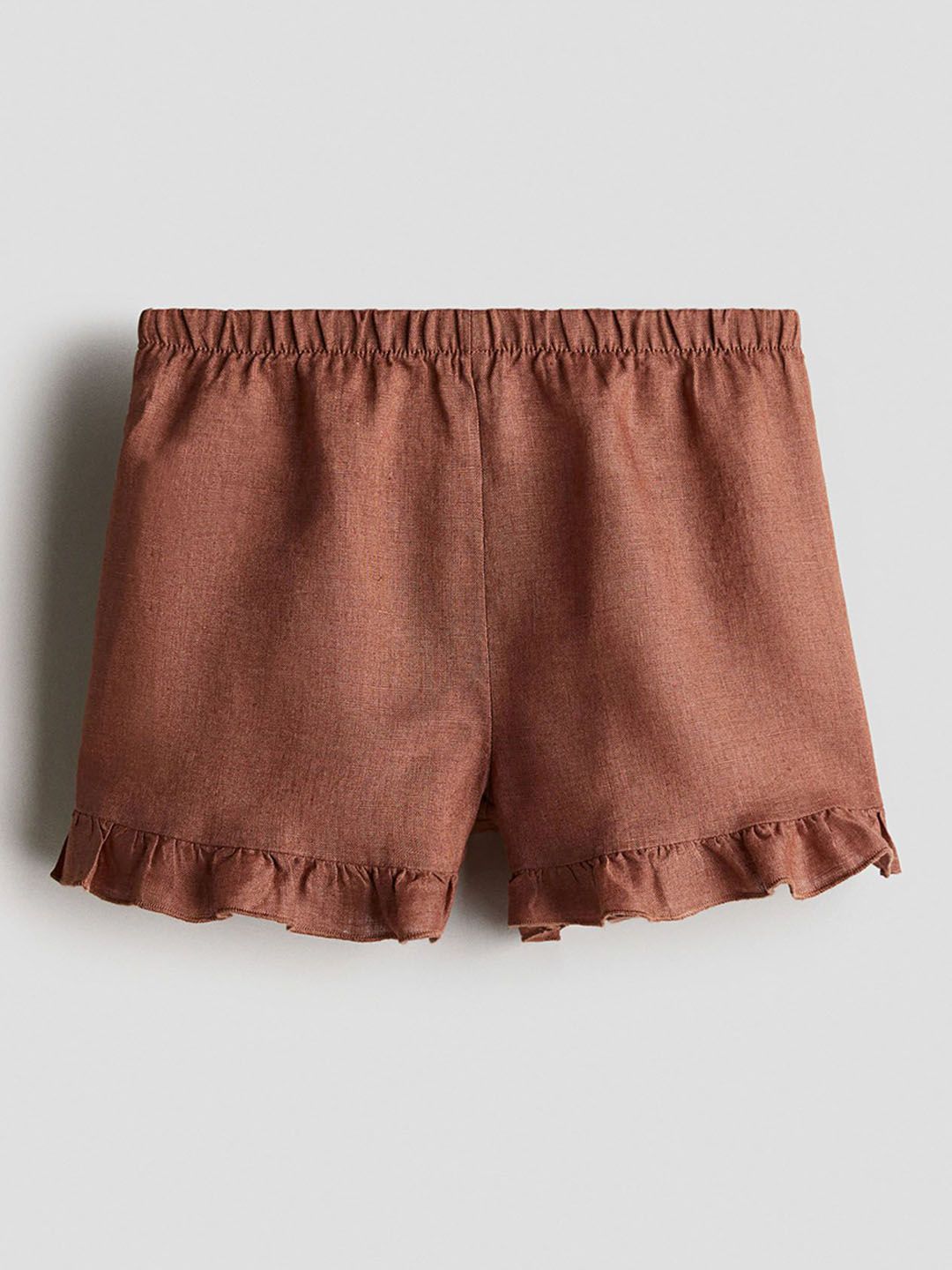 H&M Frilled Linen Shorts