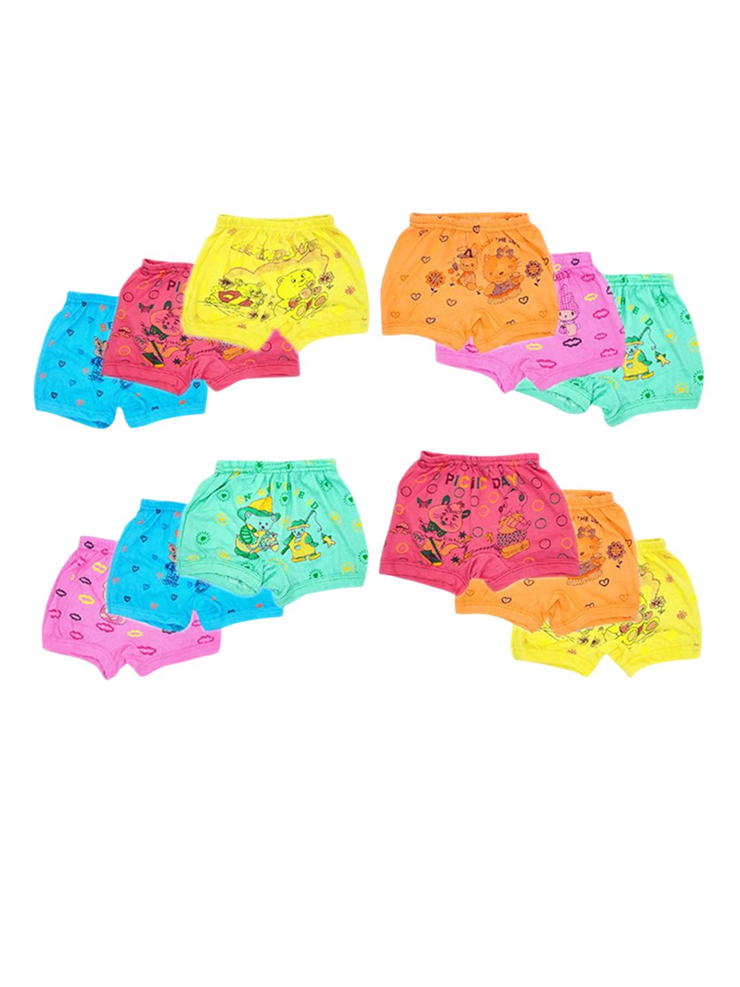 VastraMilap Kids Pack Of 12 Printed Cotton Brief-picture-10