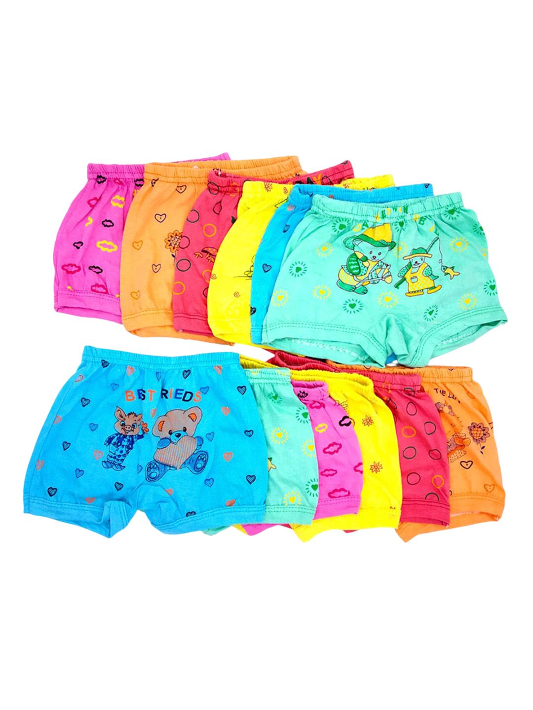VastraMilap Kids Pack Of 12 Printed Cotton Brief-picture-12