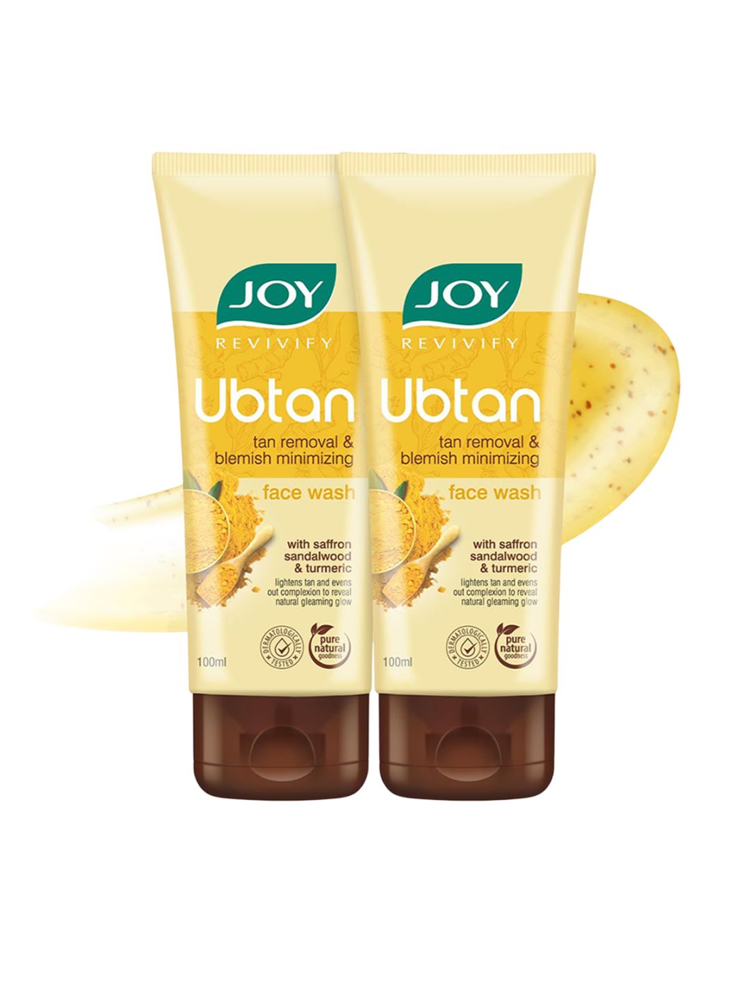 JOY Set Of 2 Ubtan Tan Removal Face Wash - 100 ml Each-image-32