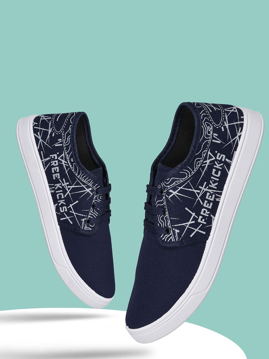 Spotwalk Men Printed Round Toe Sneakers-image-48