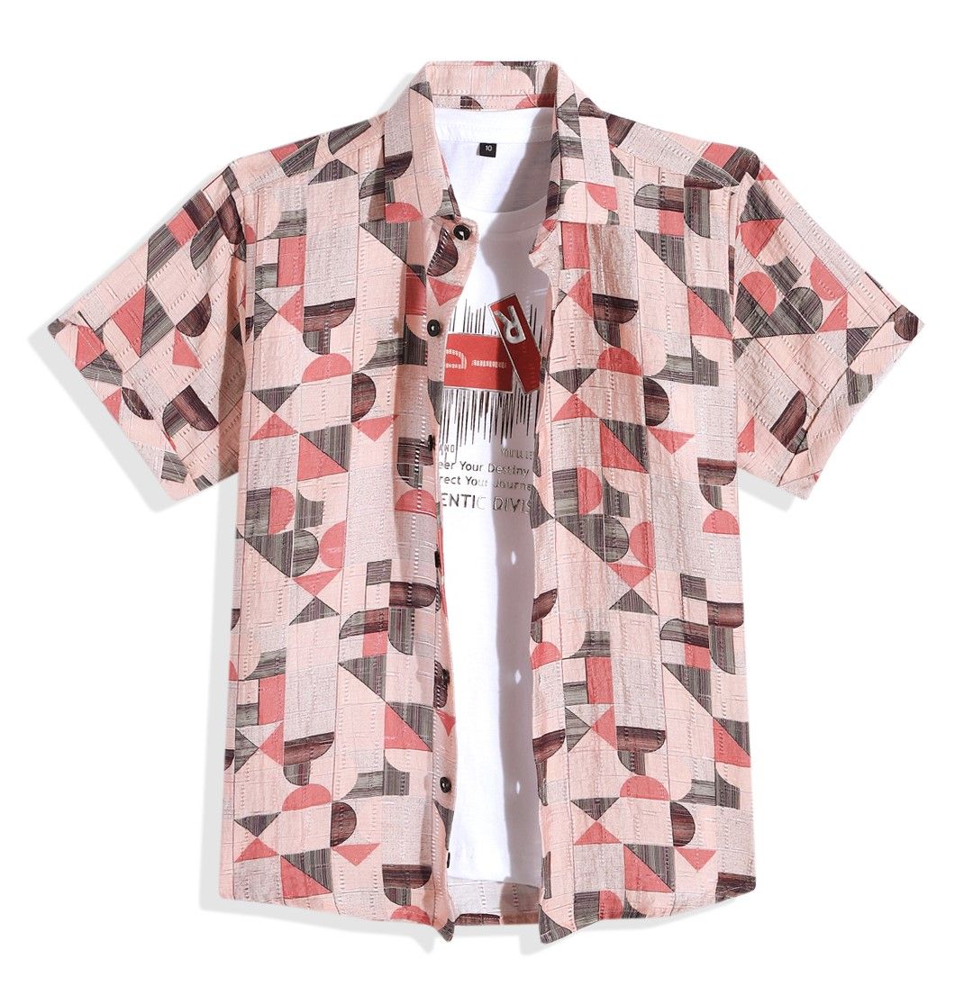 CAVIO Boys Cotton Half Sleeves Printed Casual Shirt-picture-51