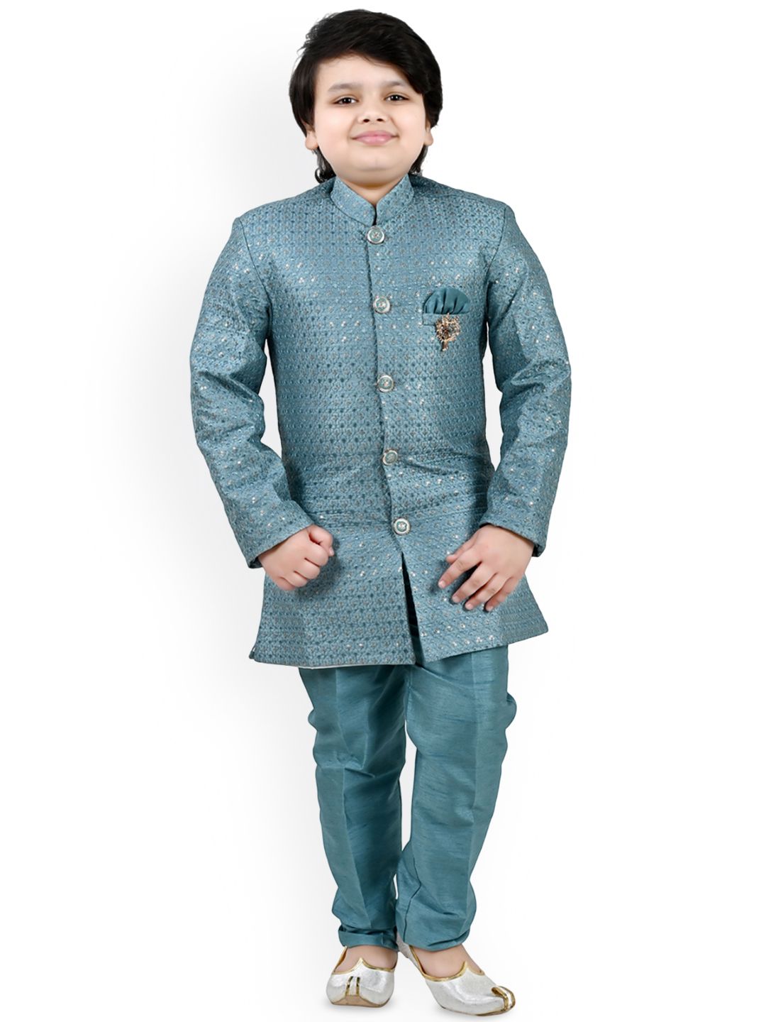 BAESD Boys Embroidered Sherwani Set-picture-23