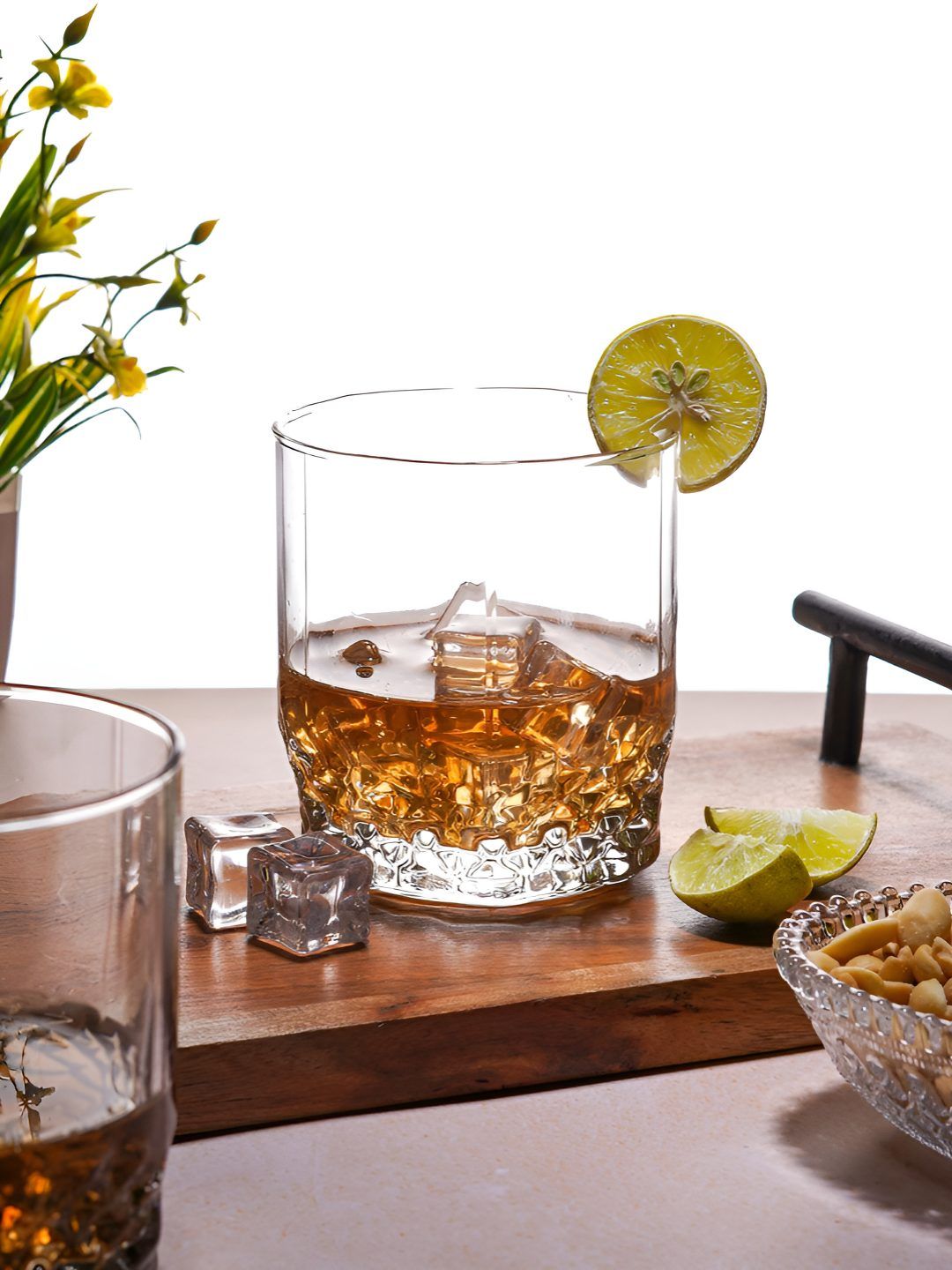 ceradeco Transparent 6 Pieces Textured Dishwasher & Microwave Water Glasses - 320 ml Each-picture-20