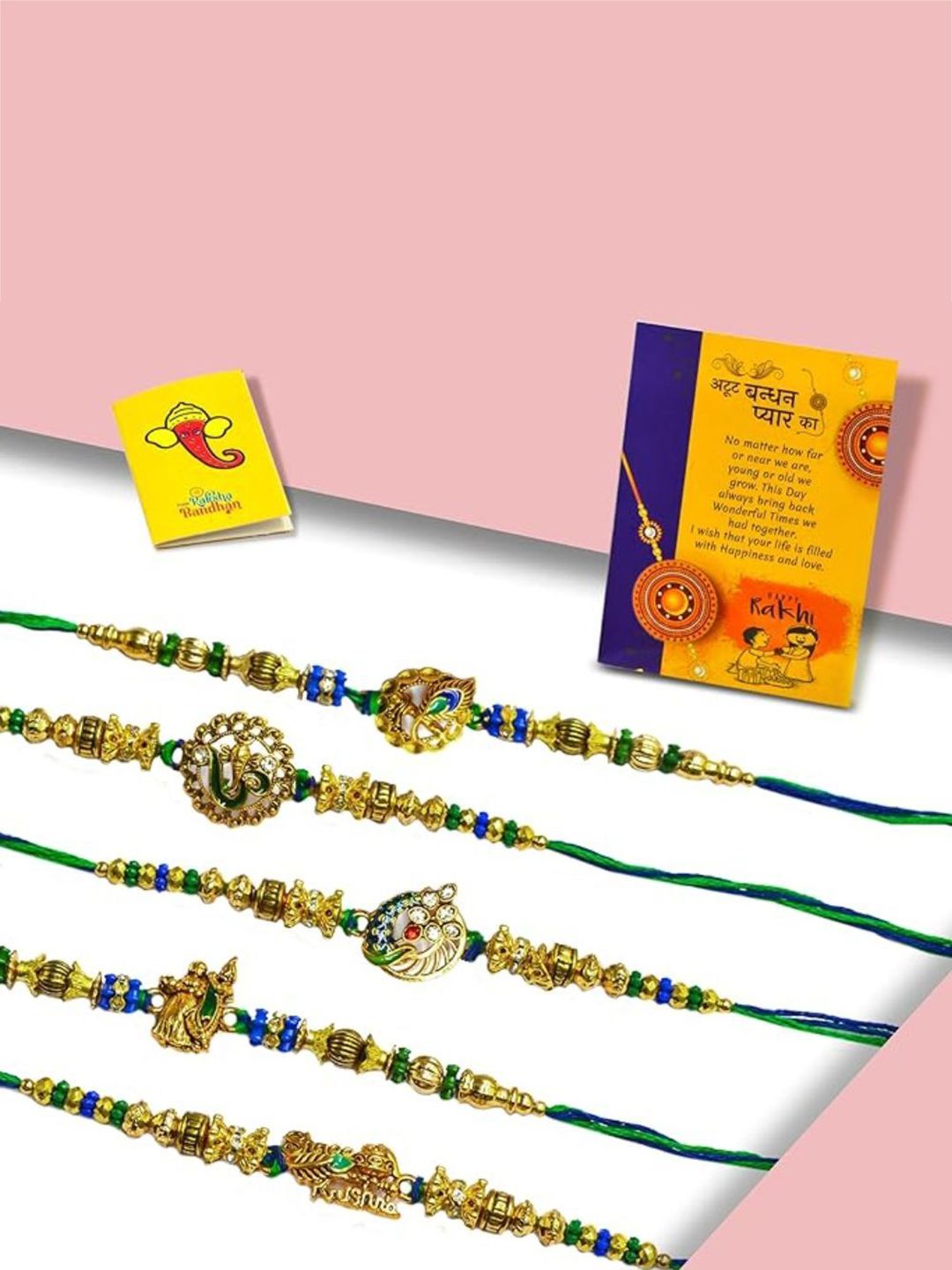 CraftVatika Set of 5 Thread Rakhi-picture-33