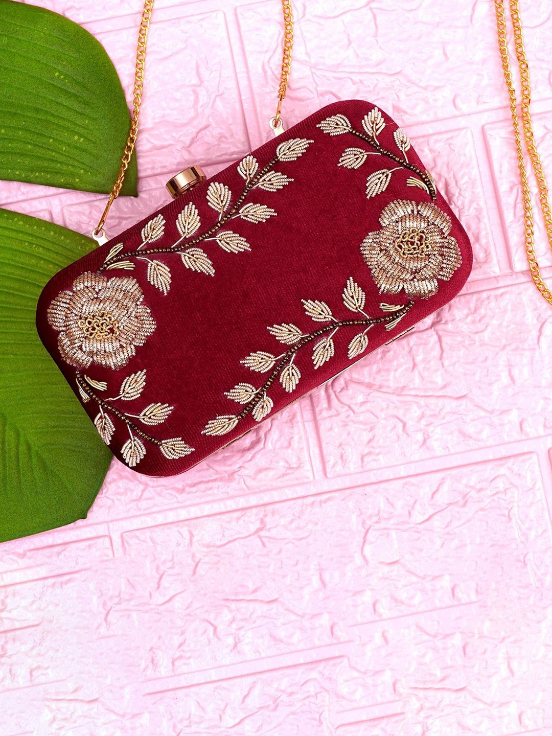 FOR THE BEAUTIFUL YOU Embroidered Box Clutch-picture-29