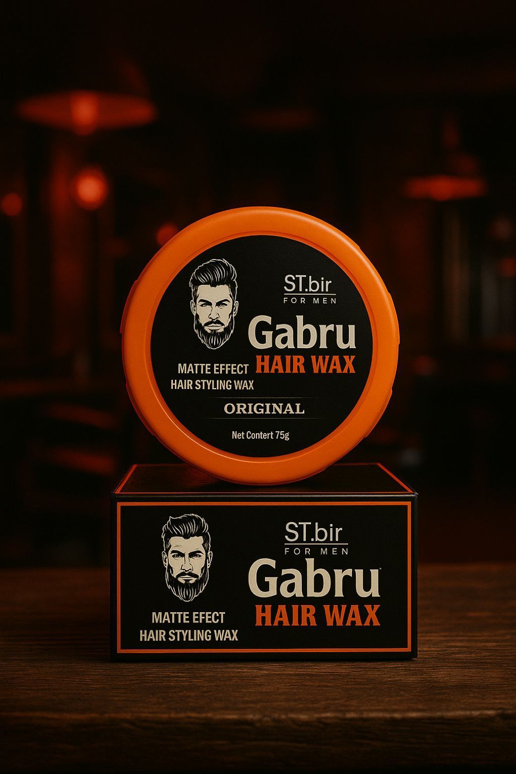 GABRU Matte Effect Hair Styling Wax - 75 g- Orange-image-4