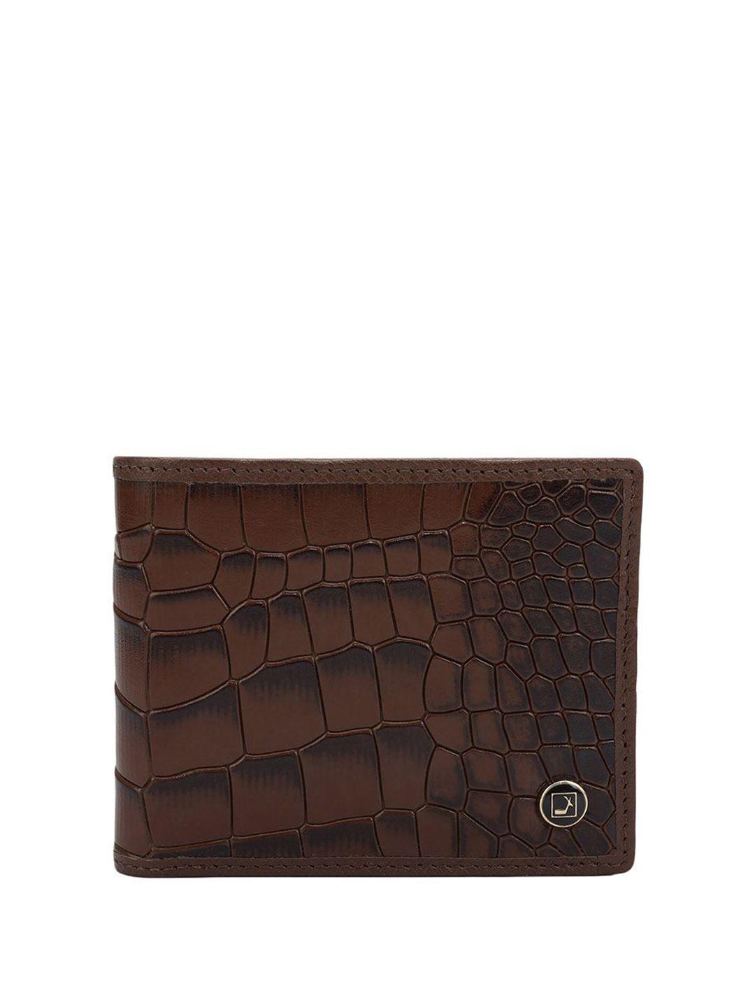 Da Milano Men Brand Logo Textured Leather Two Fold Wallet-image-41