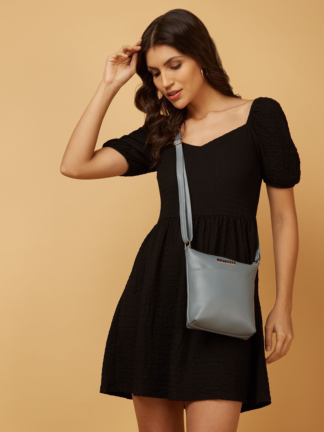 Caprese Women Solid Structured Sling Bag-picture-21