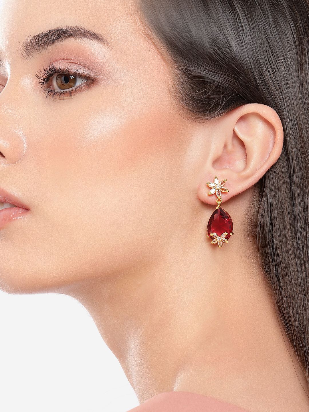 DressBerry Gold Plated Contemporary Drop Earrings-picture-35