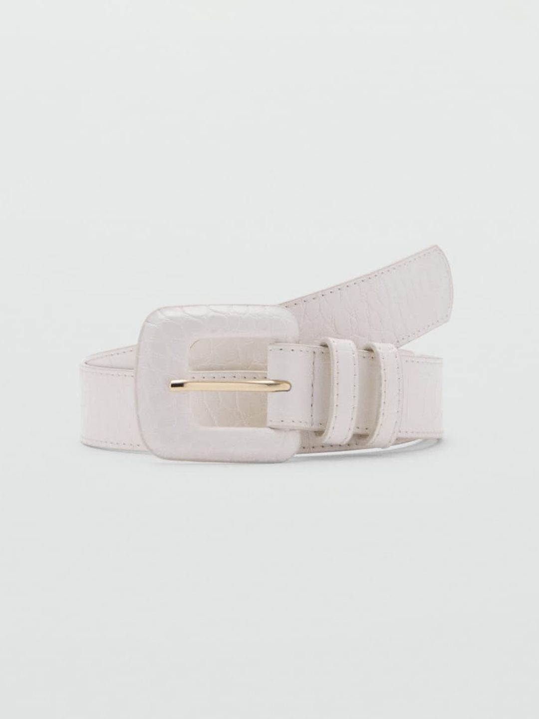 MANGO Women Croc Textured Belt-picture-49