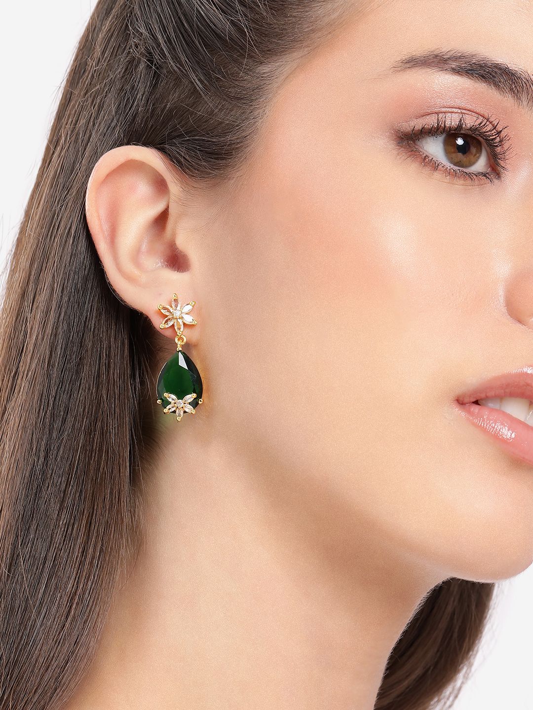 DressBerry Gold Plated Contemporary Drop Earrings-picture-34